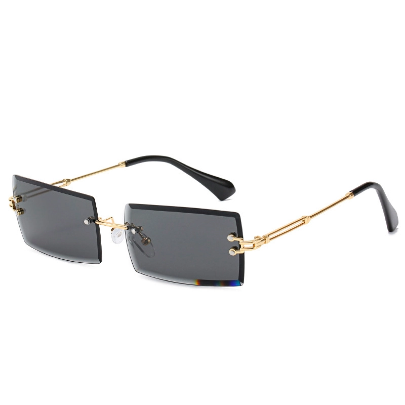 rimless fashion sunglasses