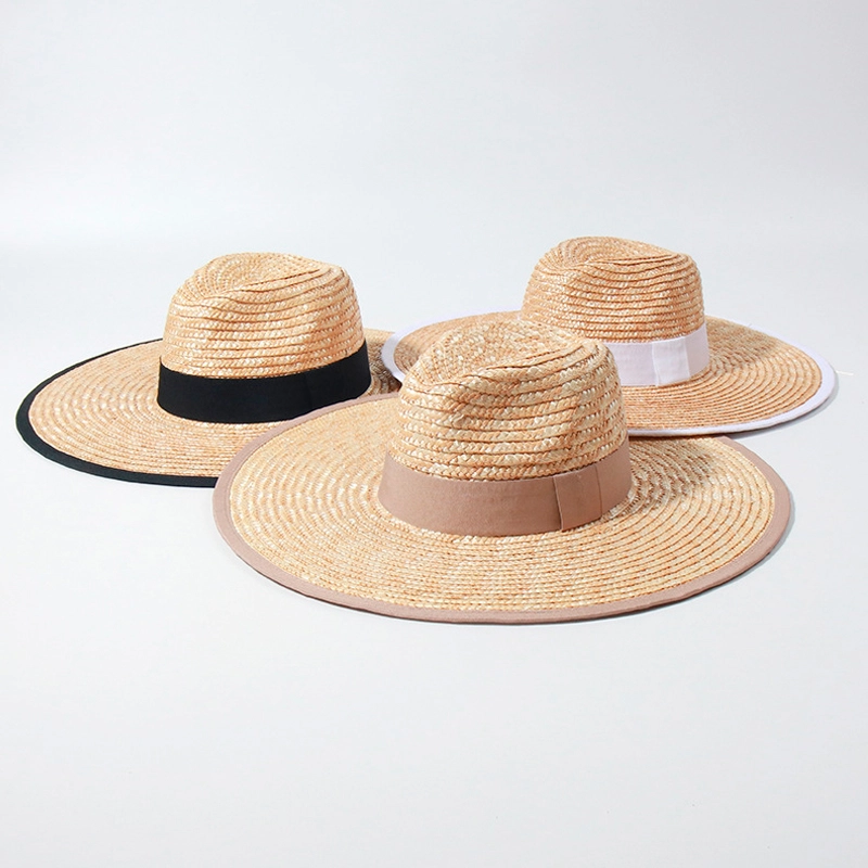 big size raffia straw beach cap