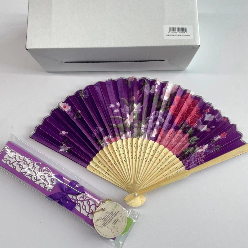 floral print paper fan