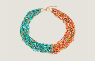 3104213 collier de perles de graines multi-brin