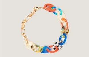 3104153 Multi-Tropical Résine Lien Bracelet