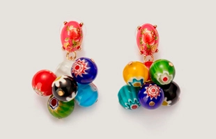 Boucles d'oreilles en perles de verre tropicales 3104180