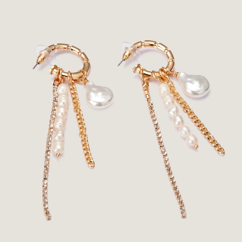 pearl tassel earrings