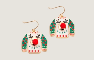 Boucles d'oreilles pendantes manteau de Noël 3104204