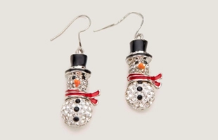 Boucles d'oreilles 3104203 Noël Diamante bonhomme de neige