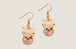 3104202 boucles d'oreilles goutte de renne de Noël