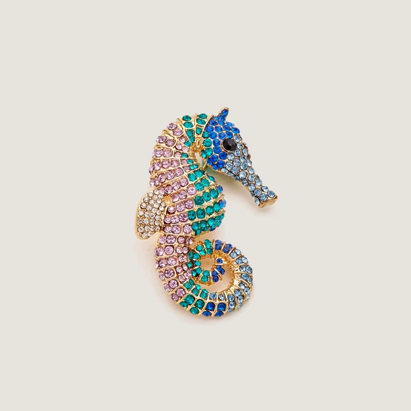 seahorse brooch