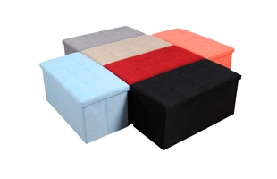 Tabouret Ottoman de rangement pliant en coton 3504239