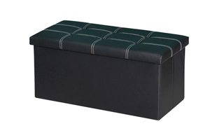 Tabouret Ottoman Boîte de rangement pliable en cuir 3504242