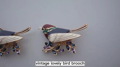 Broche Vintage Joli Oiseau