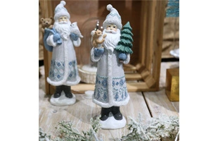 Résine 3210280 statue artisanale écureuils Père Noël