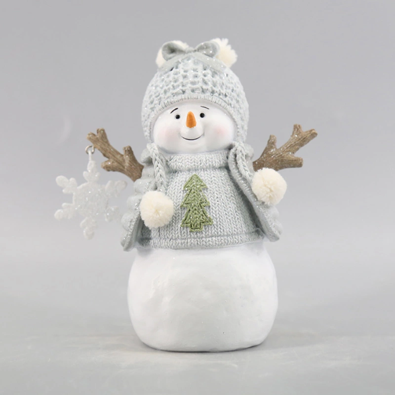 resin woodcut effect Snowman statue