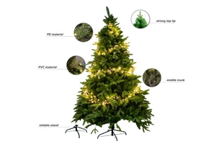 3210318 Grand PVC PE arbre de Noël avec LED