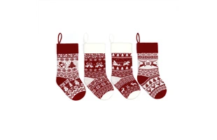 Sac cadeau 3210323 chaussettes de Noël tricotées