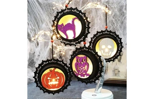 3210338 Halloween LED Décoration de citrouille