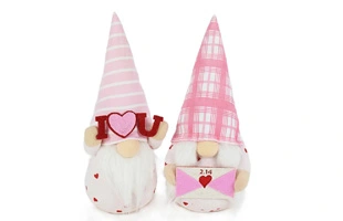 Peluche Gnome rose 3210438 avec enveloppe