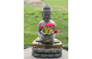 3210204 Bouddha Statue Pot Planteur