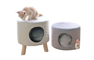 4305207 en bois massif pour animaux de compagnie tabouret litière pour chat, chaise d'animal ottoman, bon marché, fournisseur de gros