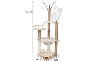 4305269 Grand Scratcher Arbre Chat En Bois Beige Pas Cher Prix En Gros Fournisseur