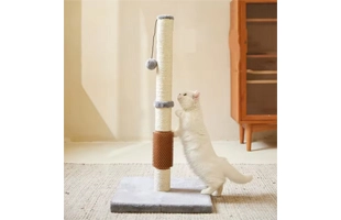 4305271 Gris Beige Chat Scratcher Post Avec Brosse à récurer Pas Cher Prix Gros Fournisseur