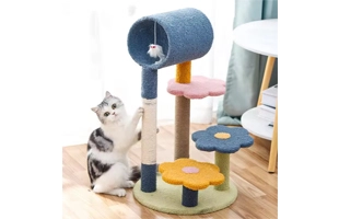 4305273 Sisal court en peluche stable détachable fleur chat gratter arbre à bas prix fournisseur de gros