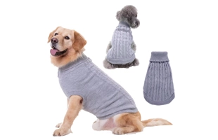 4305343 vêtements gris pour animaux de compagnie de couleur unie